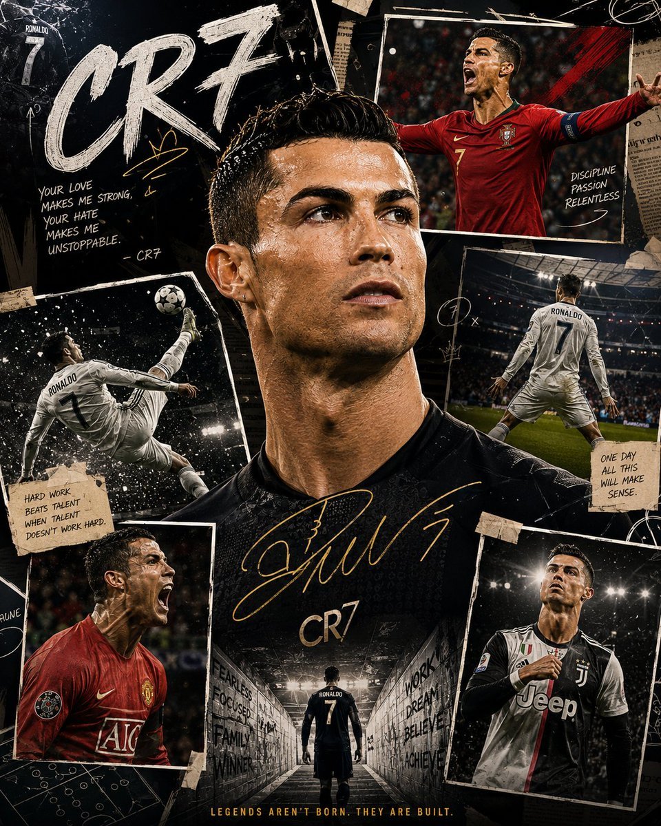 Premium Editorial Sports Collage Poster — AI image template example
