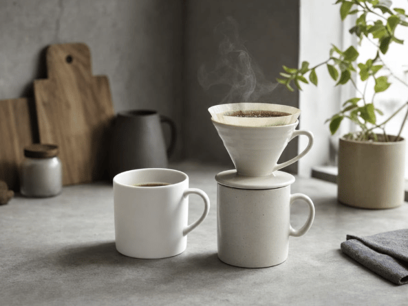 Minimal Pour-Over Coffee Scene