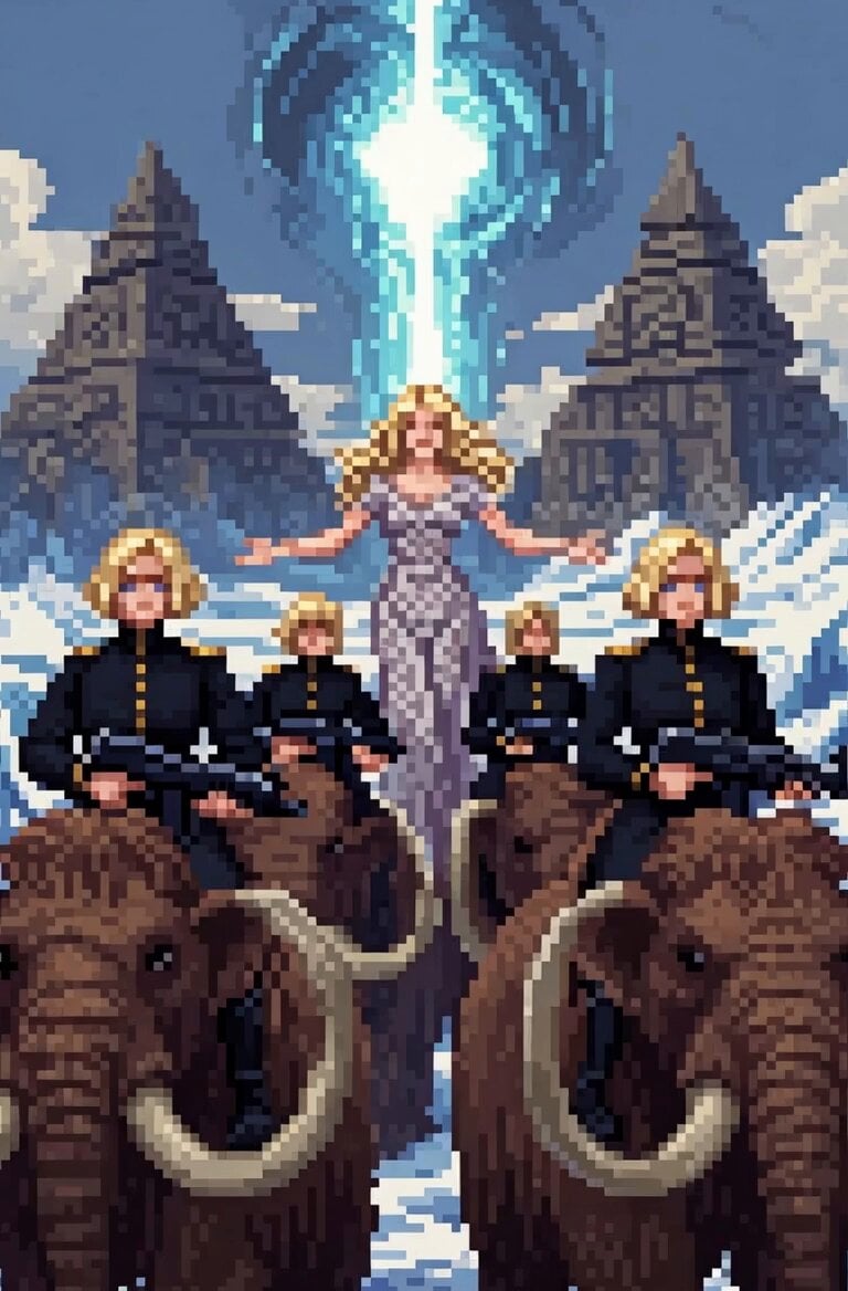 Relaxing 8-Bit Pixel Art Nordic Scene