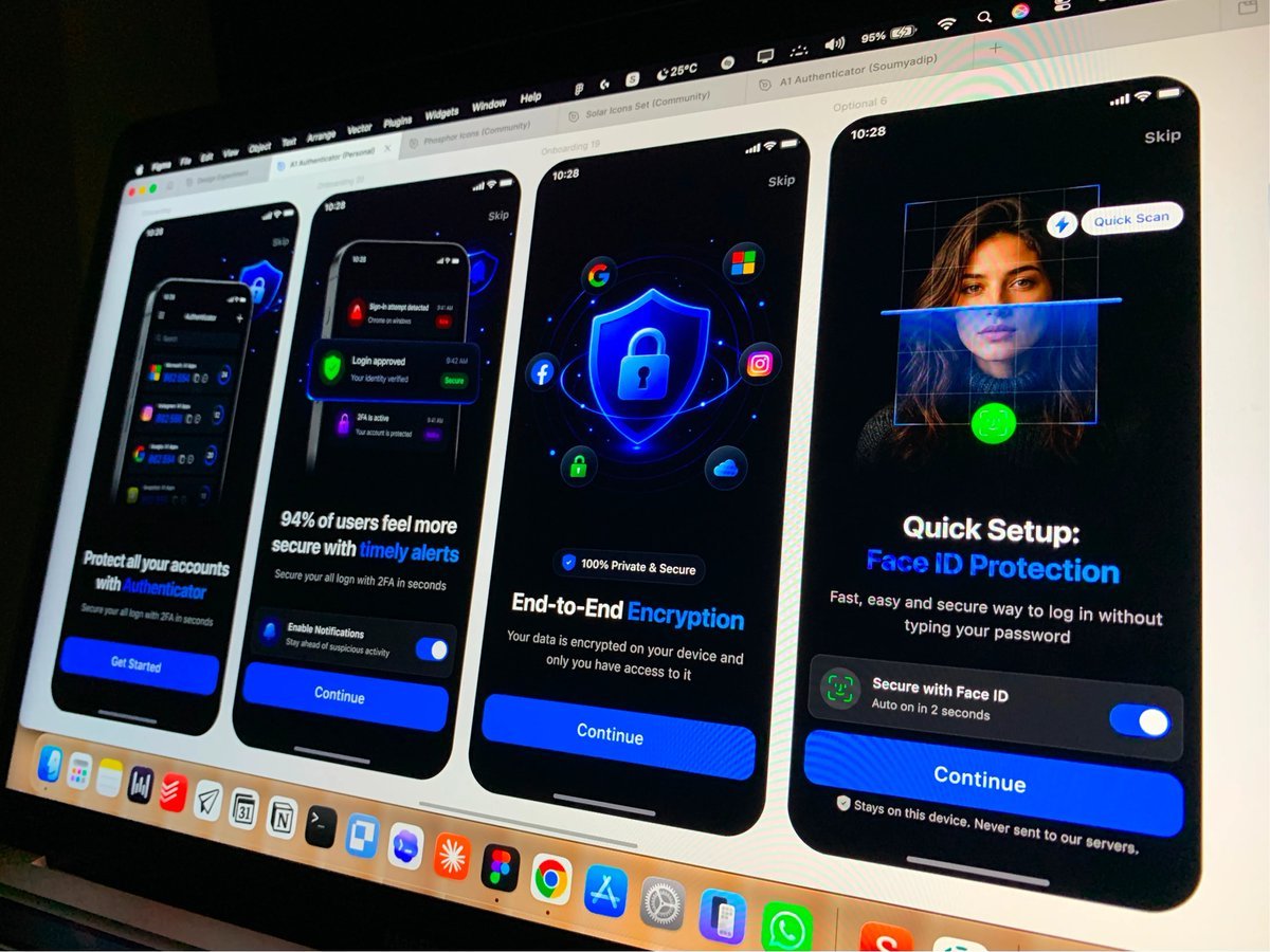 Clean Authenticator Onboarding UI reference image 1
