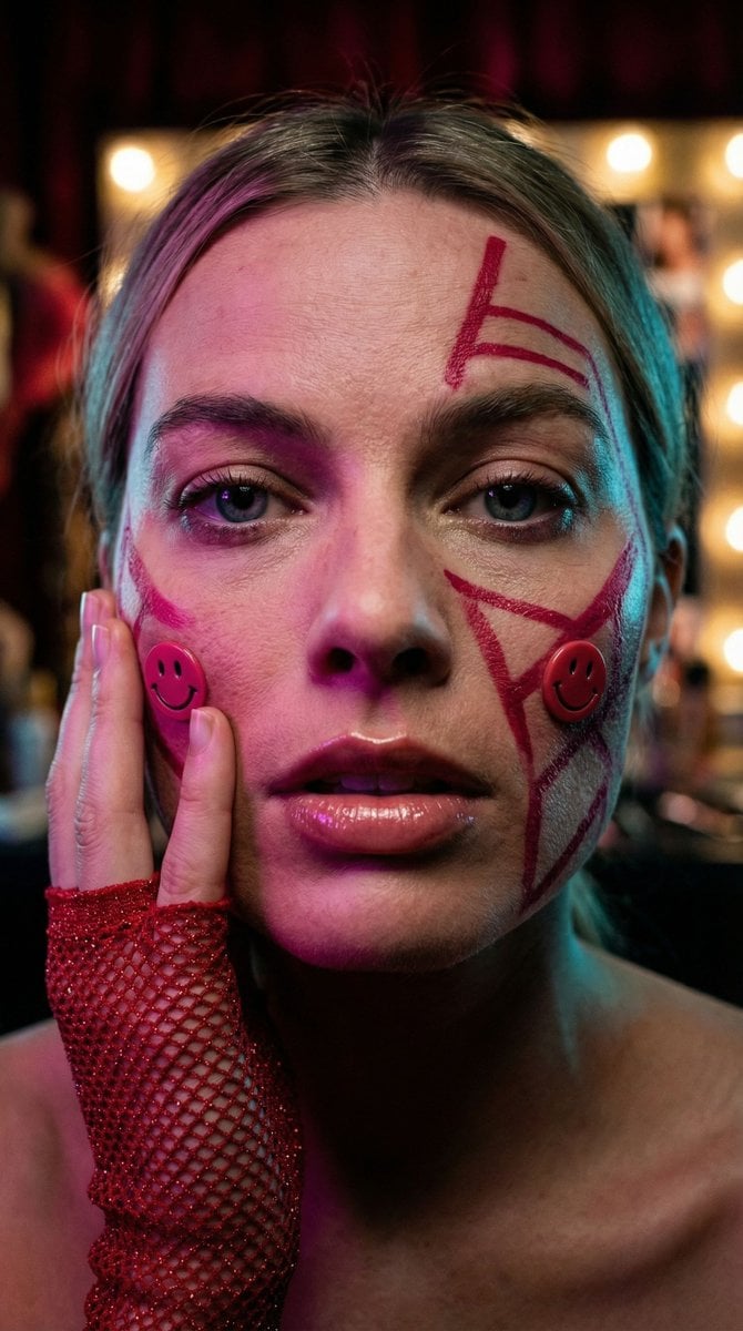 Cyberpunk Geisha Macro Portrait