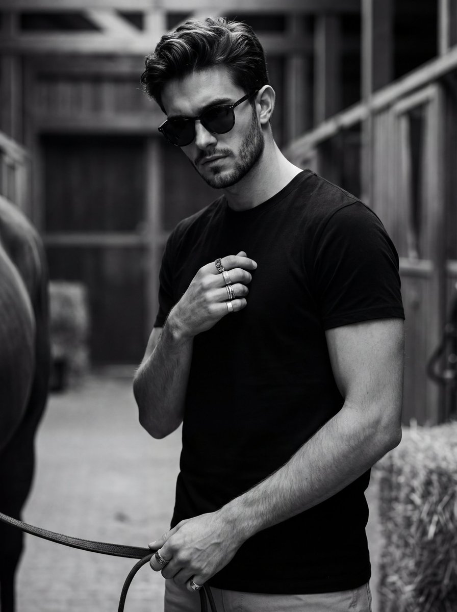 Ultra-Realistic Black and White Portrait with Identity Lock