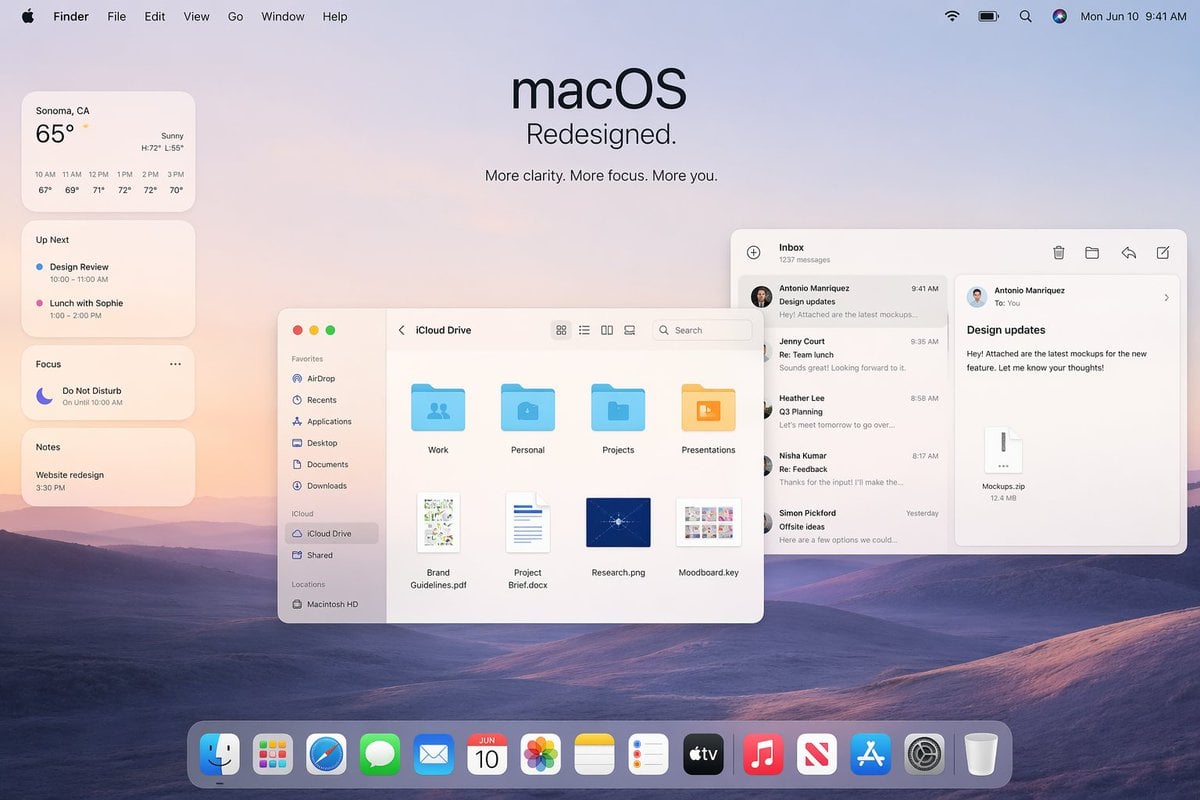 Apple macOS Redesign Promo Mockup