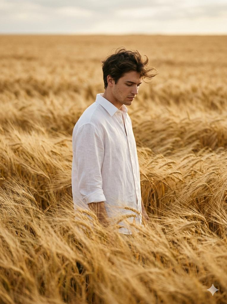 Vogue-Level Editorial Portrait in a Wheat Field