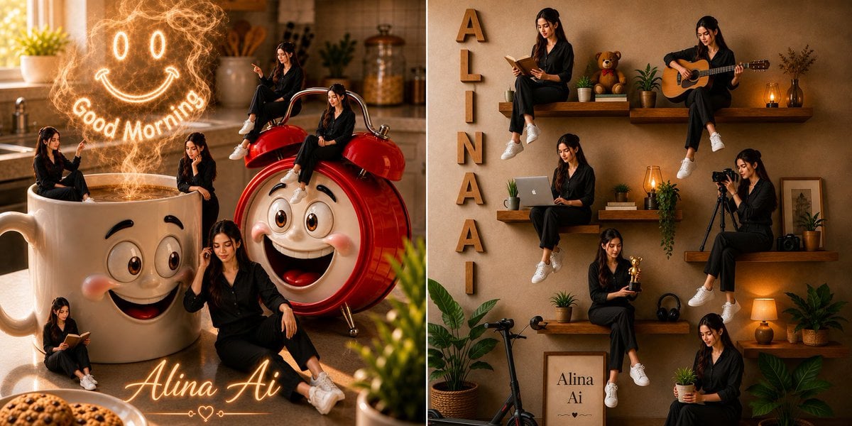 Alina Ai Cozy Split Scene — AI image template example
