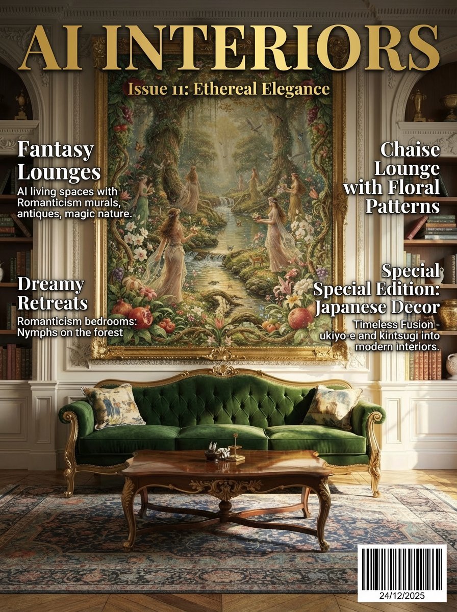 Magazine Cover Mockup for AI Interiors
