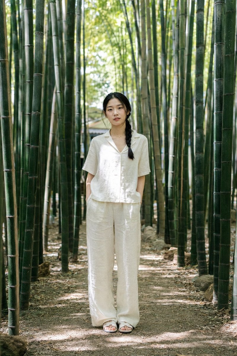 Suzhou Garden Bamboo Path Portrait