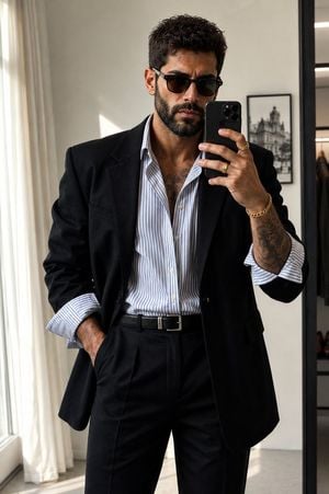 AI-generated sample for “Menswear Mirror Selfie”