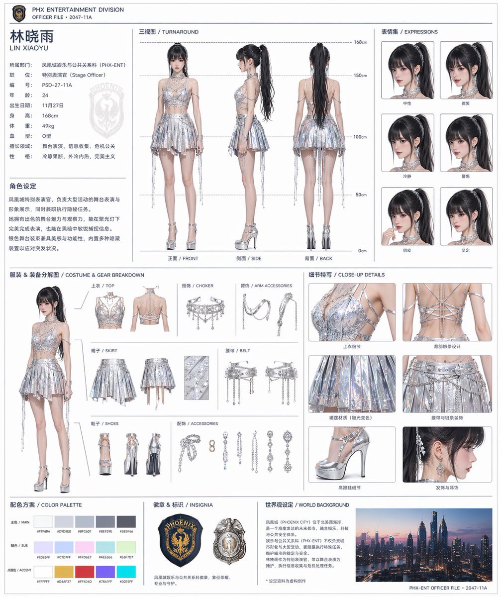 Official Style Character Concept Sheet Prompt