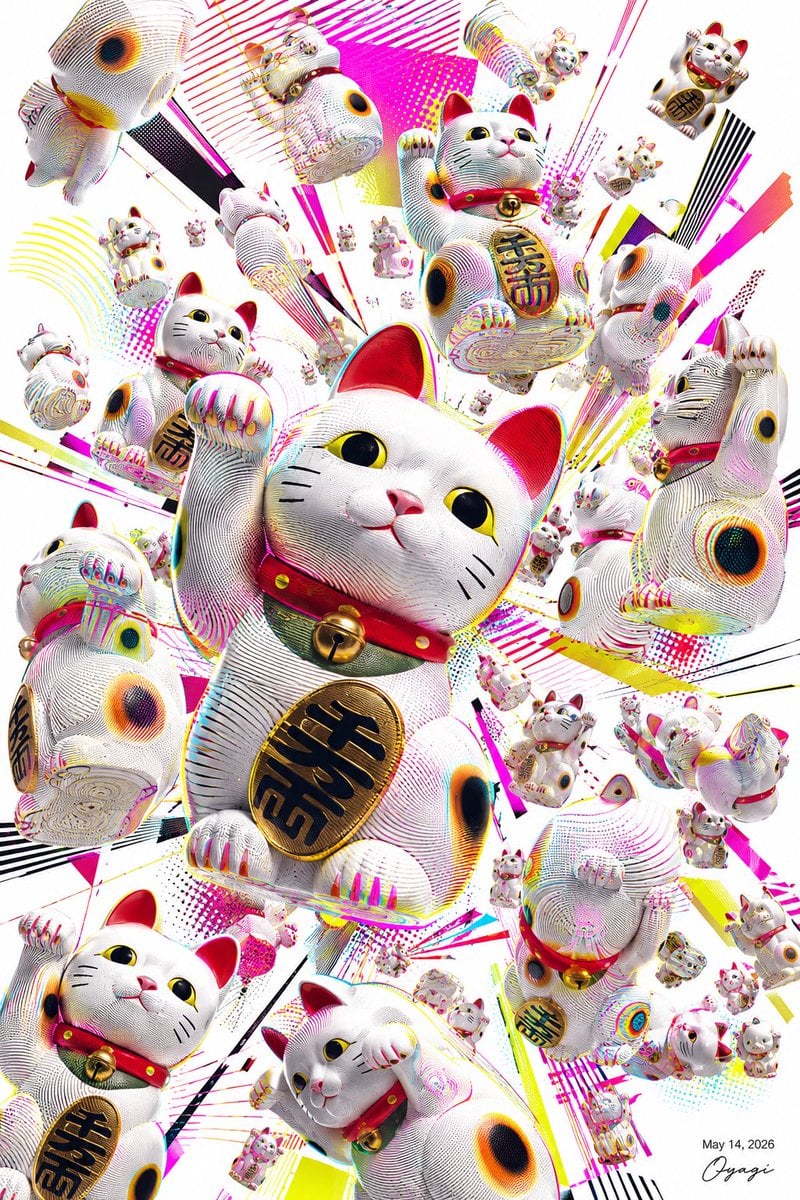 Pop Art Maneki-Neko Explosion