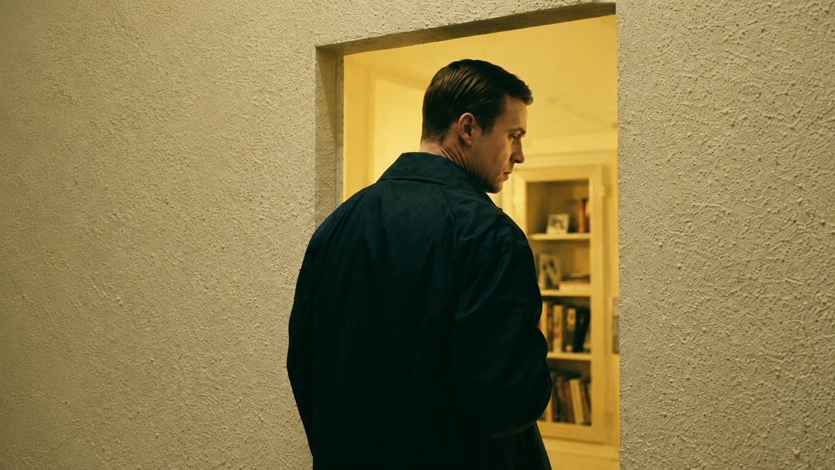 Cinematic Man in Doorway
