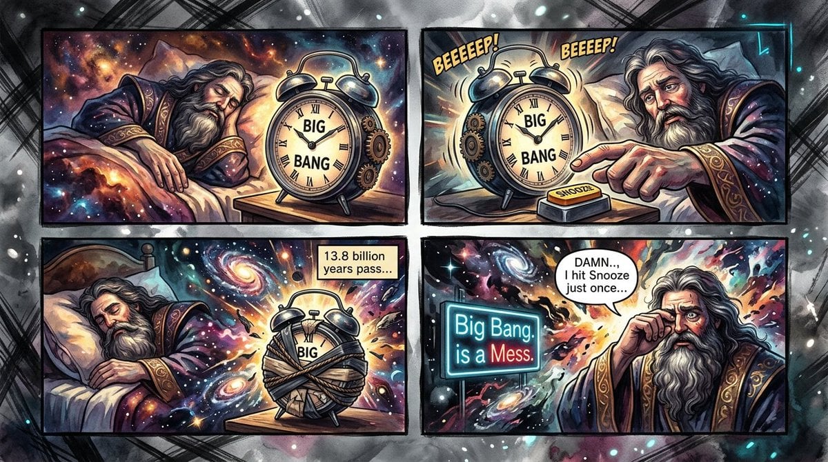 Cosmic Big Bang Snooze Comic