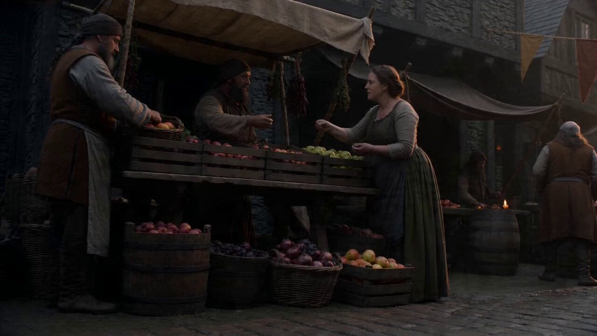 Cinematic Continuous Shot of Medieval Market