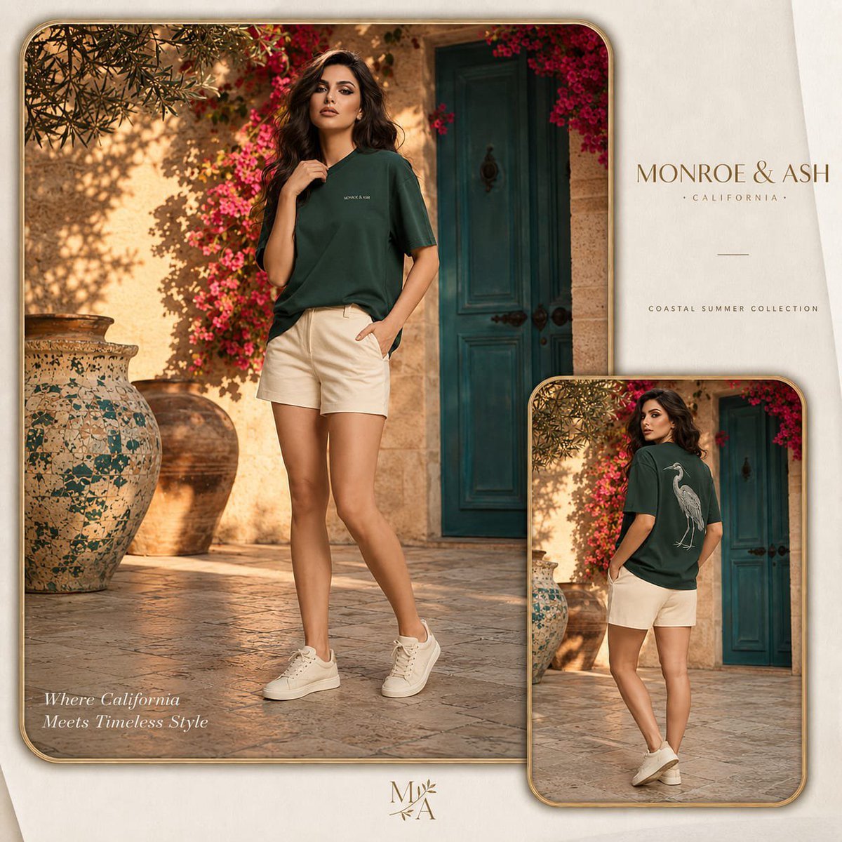 Monroe and Ash Mediterranean Luxury Fashion Campaign