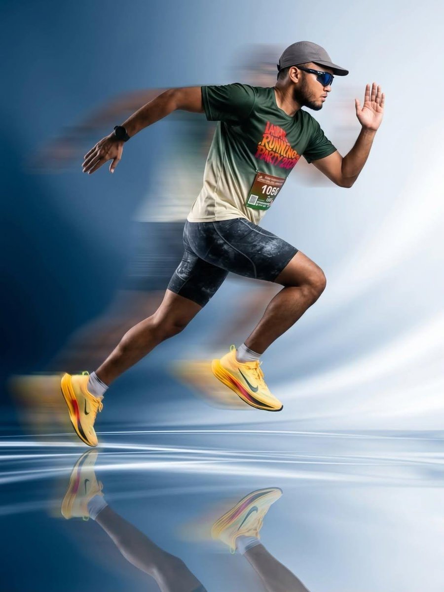 Dynamic Athletic Motion Blur — AI image template example