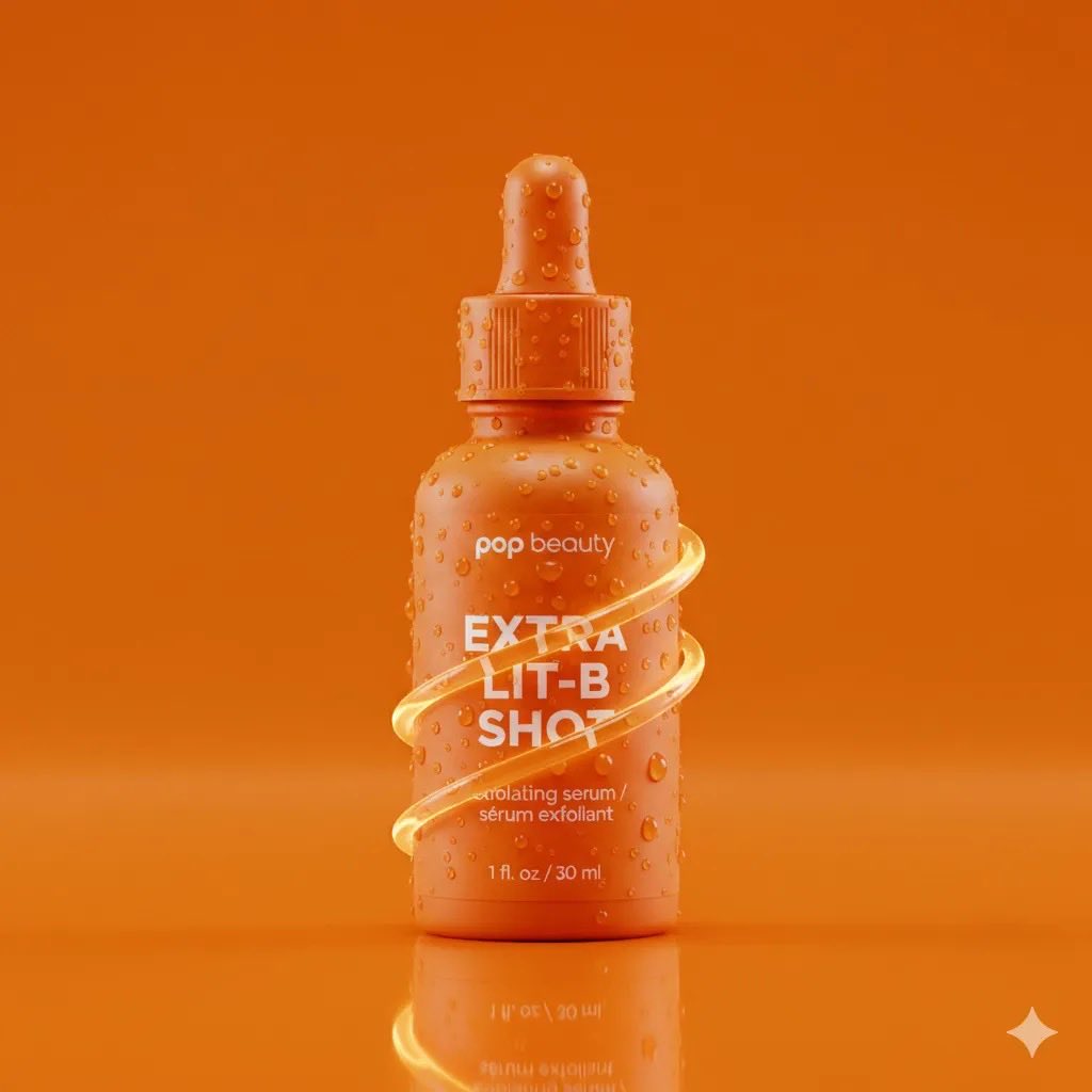 Product Photography Prompt: Orange Serum Bottle