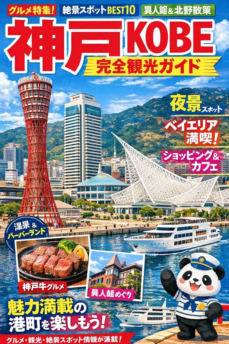 Magazine Cover Generation for Kobe Tourism