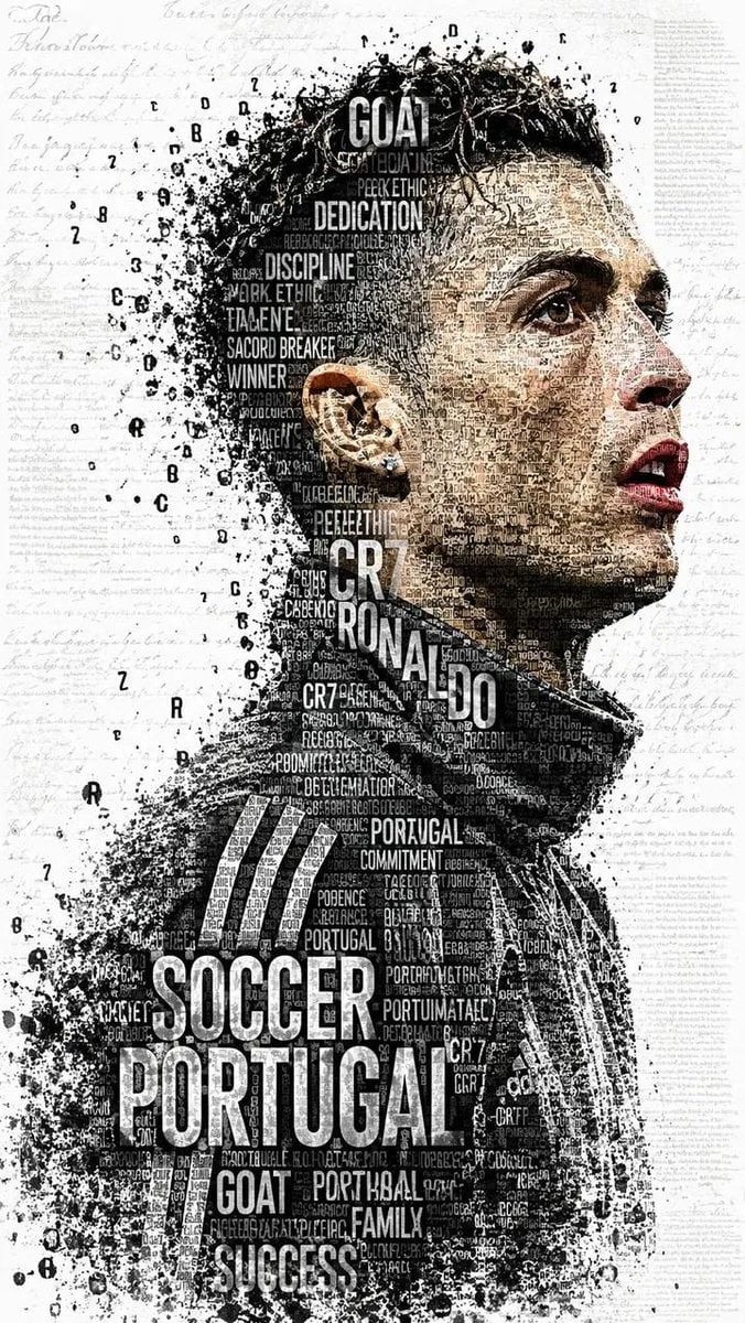 Football Legend Typographic Artwork — AI image template example