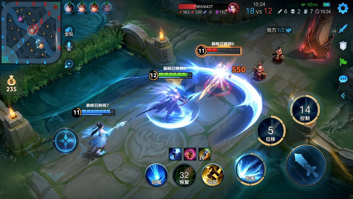 MOBA Game Combat Scene