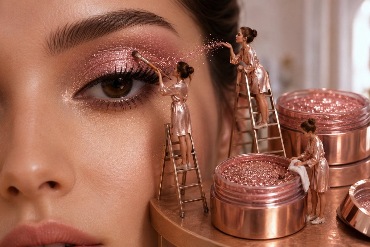 Miniature Makeup Artists Fantasy World — AI image template example