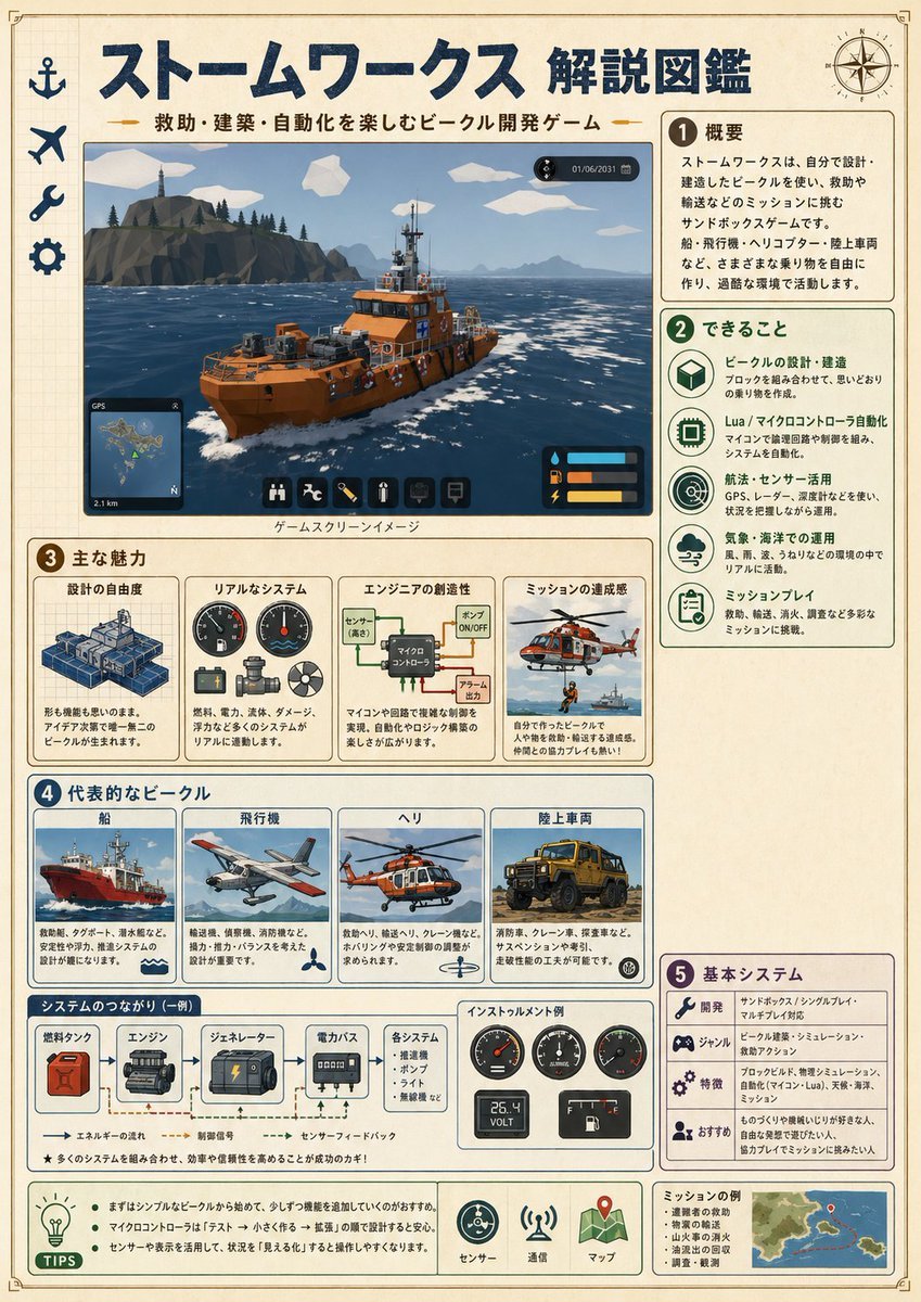 Japanese Stormworks Guide Infographic