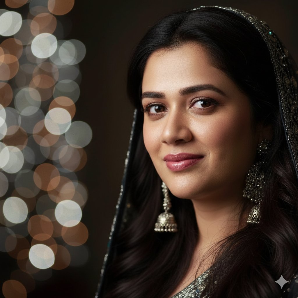 Dramatic Cinematic Portrait with Bokeh Background