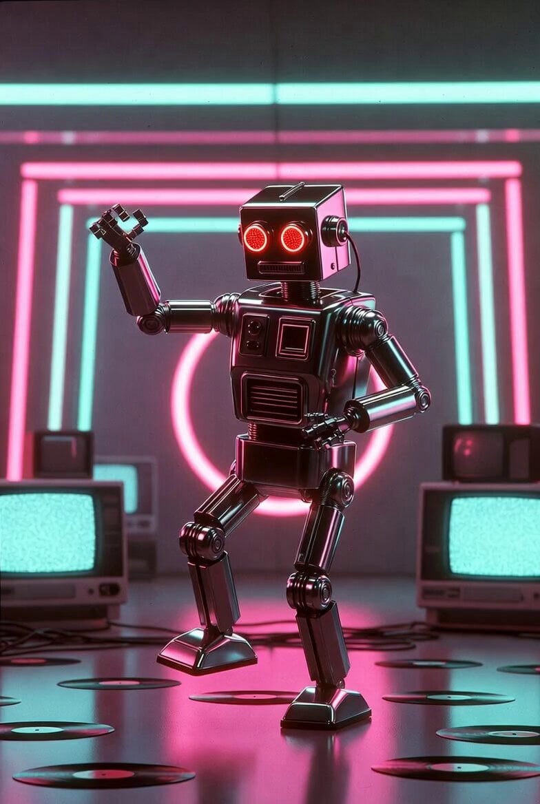 Retro Futuristic Dancing Robot
