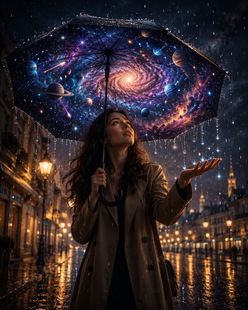 Cosmic Universe Umbrella Fantasy Scene