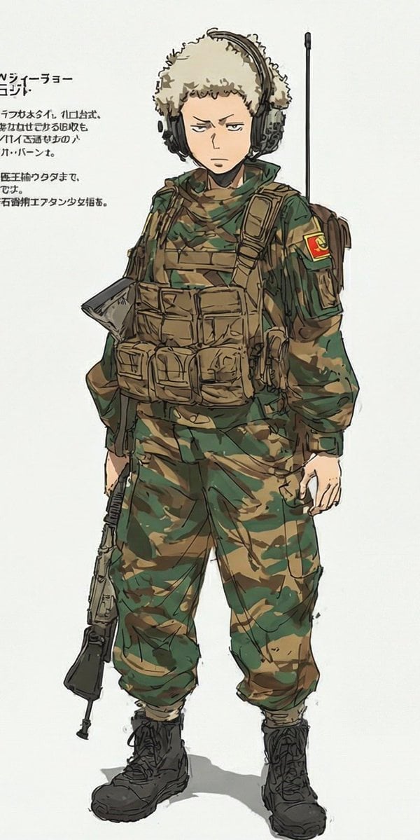 Anime Tactical Soldier Outfit Design
