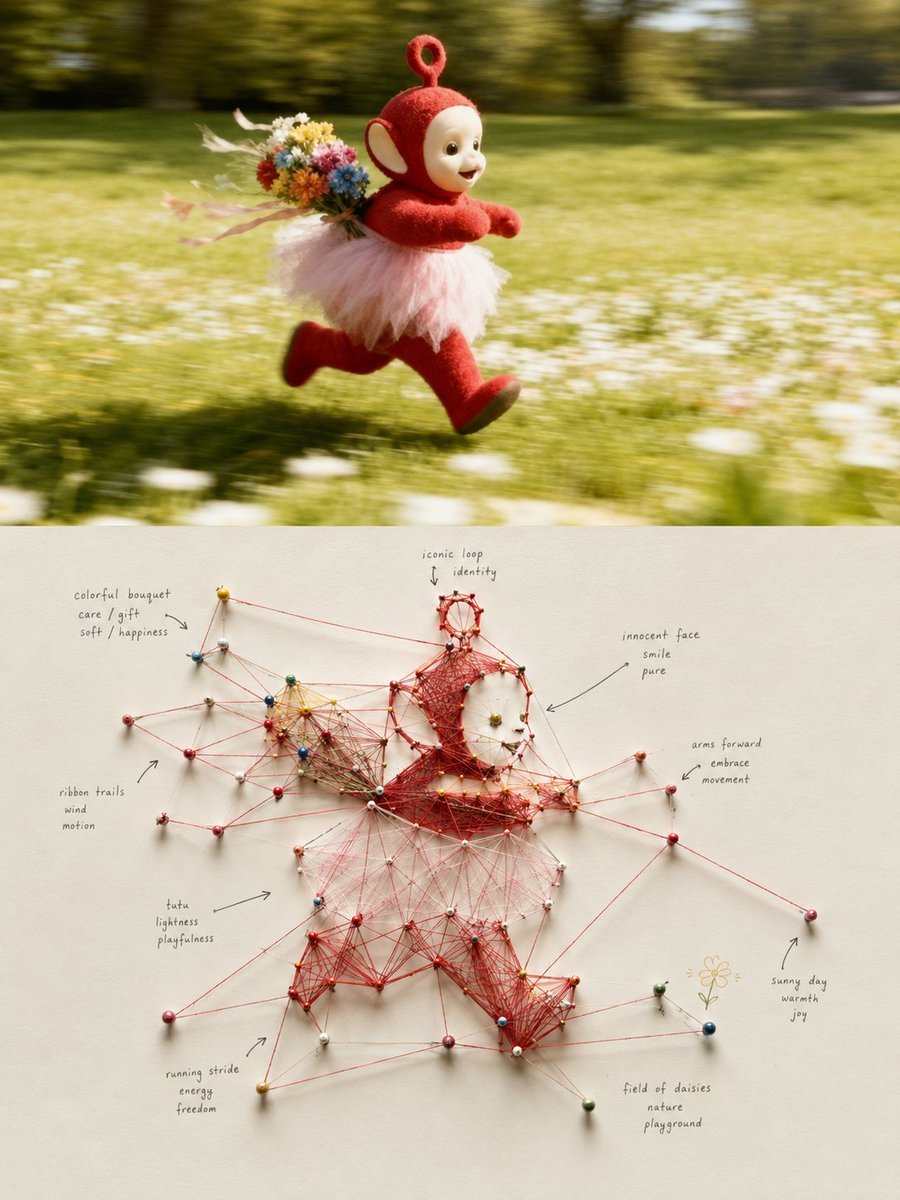 Handcrafted String Visualization Map — AI image template example