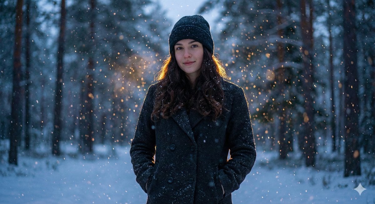 Cinematic Winter Portrait with Teal and Orange Grading