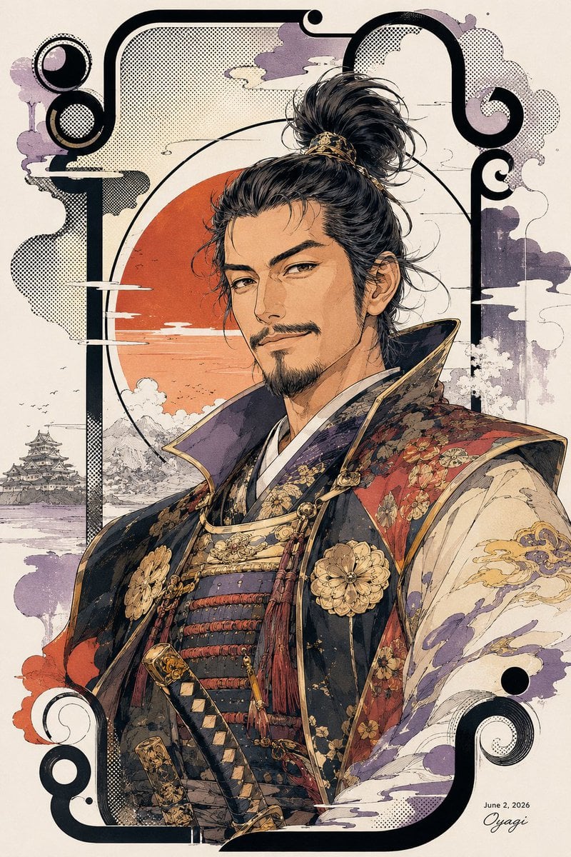 Stylish Nobunaga Ukiyo-e Portrait