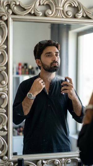 AI-generated sample for “Kurta Perfume Mirror Portrait”