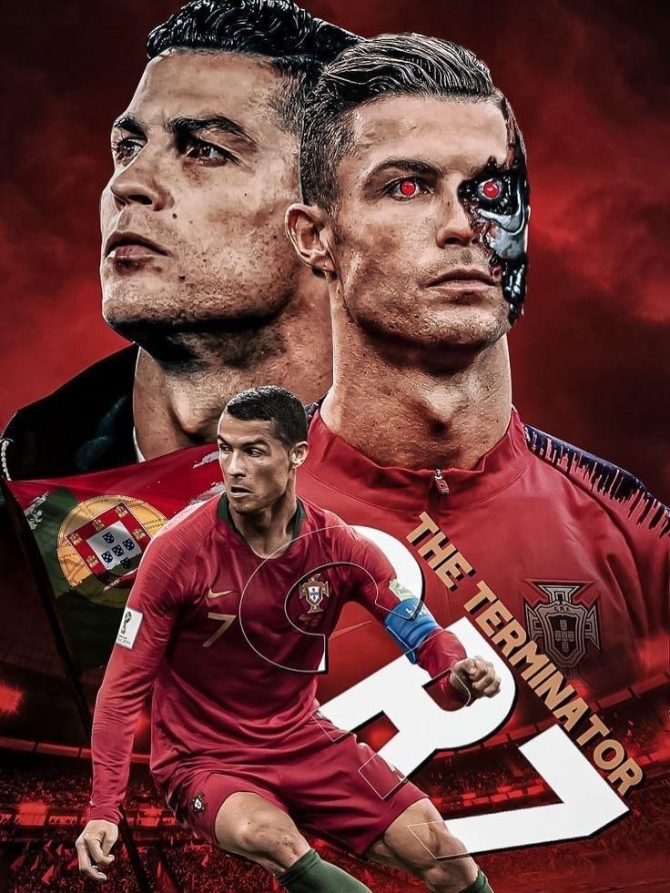 Futuristic Cybernetic Football Poster — AI image template example