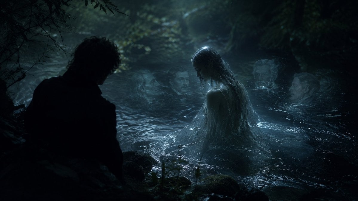 Moonlit Undine Forest Lake