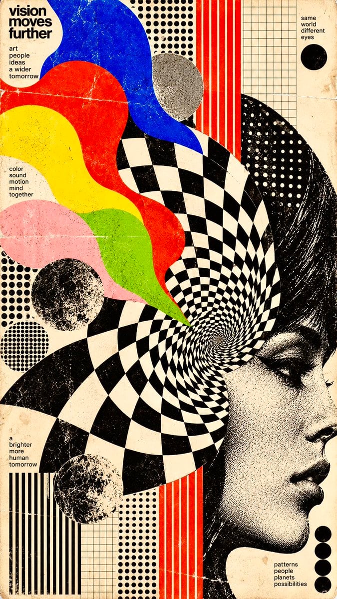 Vintage 70s Psych Poster — AI image template example