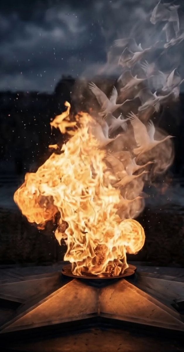 Golden Flames and Spectral Birds