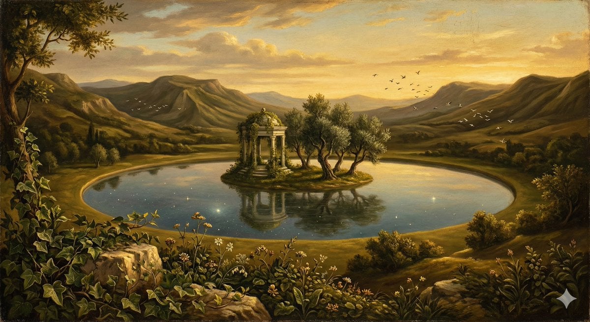 Surreal Nature in Renaissance Oil Painting Style