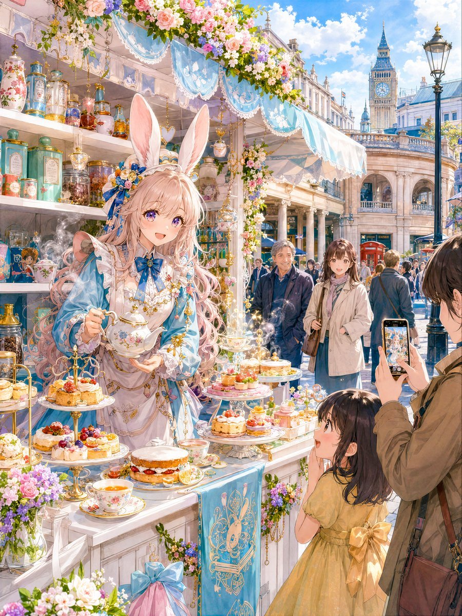 Otherworldly Rabbit Girl Tea Shop in London
