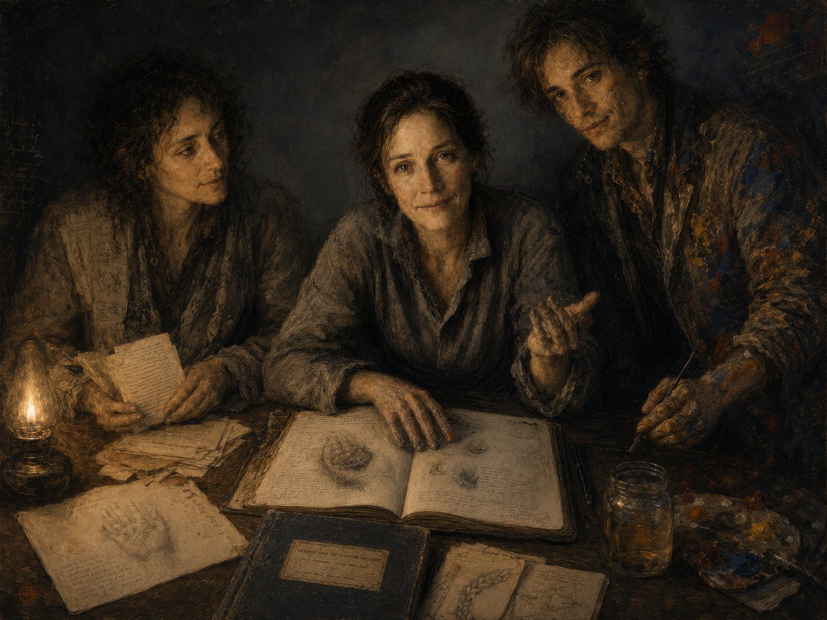 Candlelit Old-Master Creative Trio — AI image template example