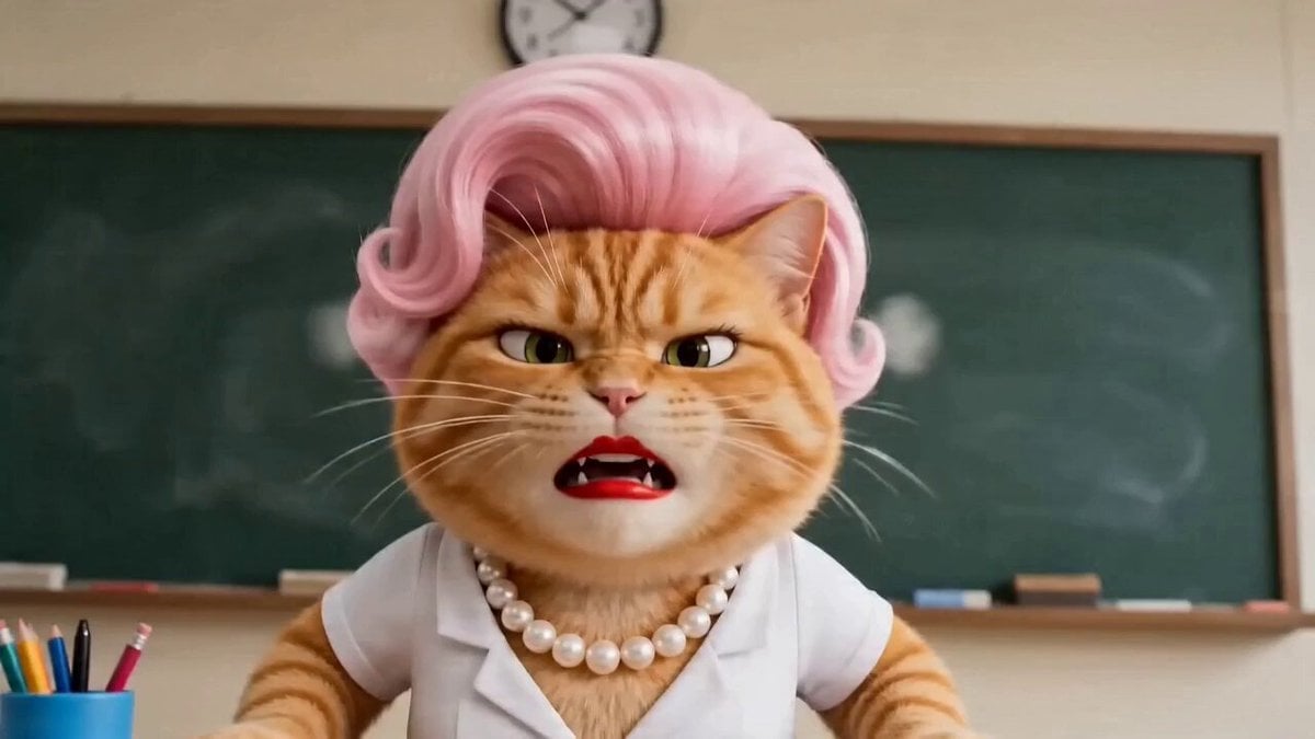 Comedic ADHD Cat Teacher Short Film