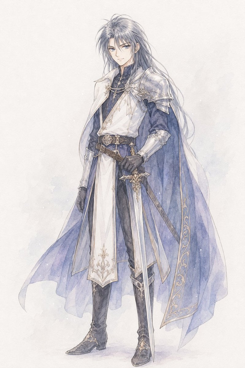 Watercolor Fantasy Knight Redesign