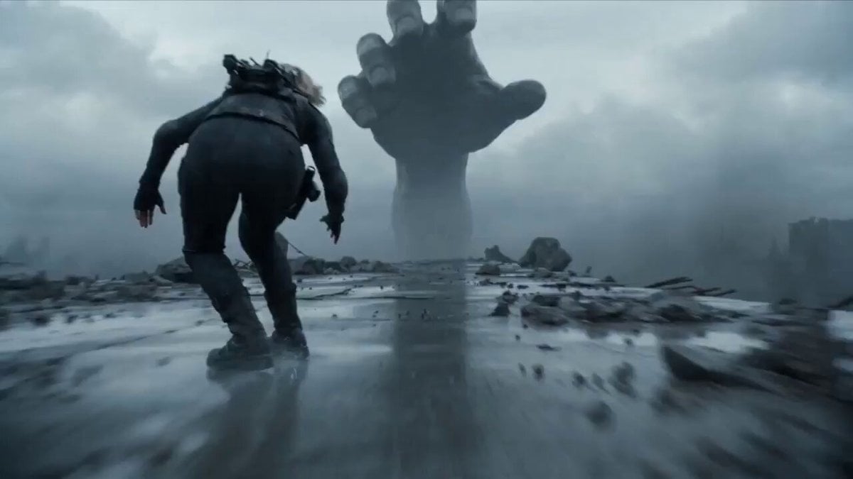 Physics-Focused Test Prompt: Warrior vs. Giant Hand
