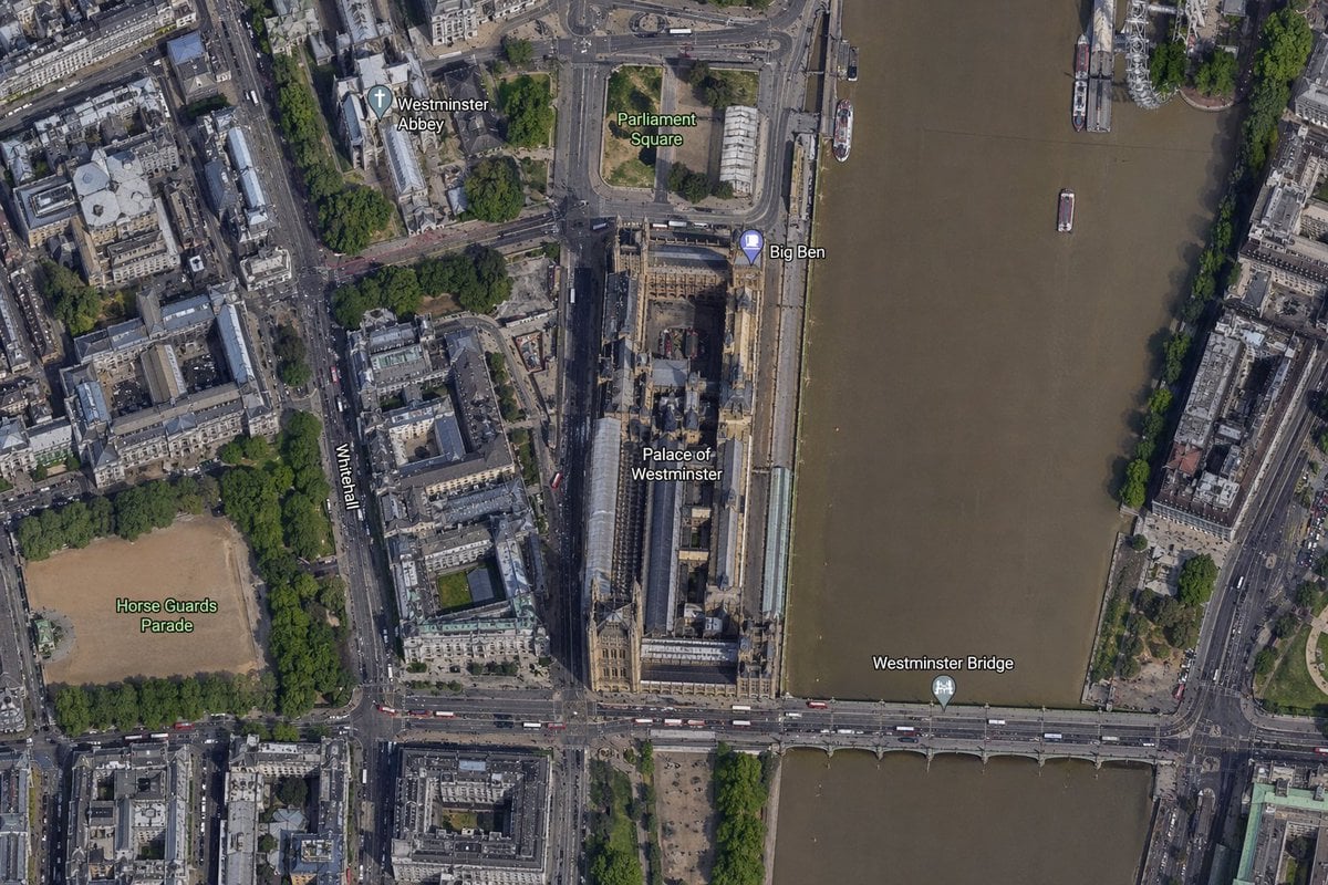 Satellite Map of Big Ben Area