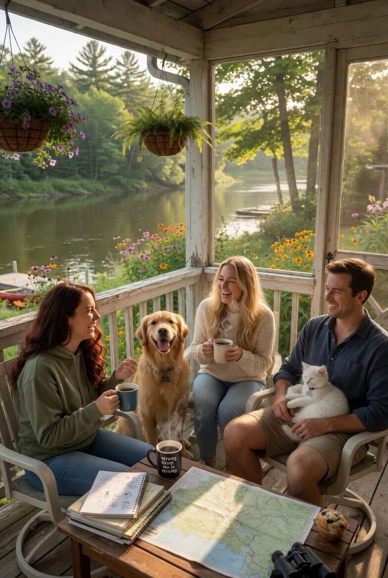 Serene Morning Porch Scene