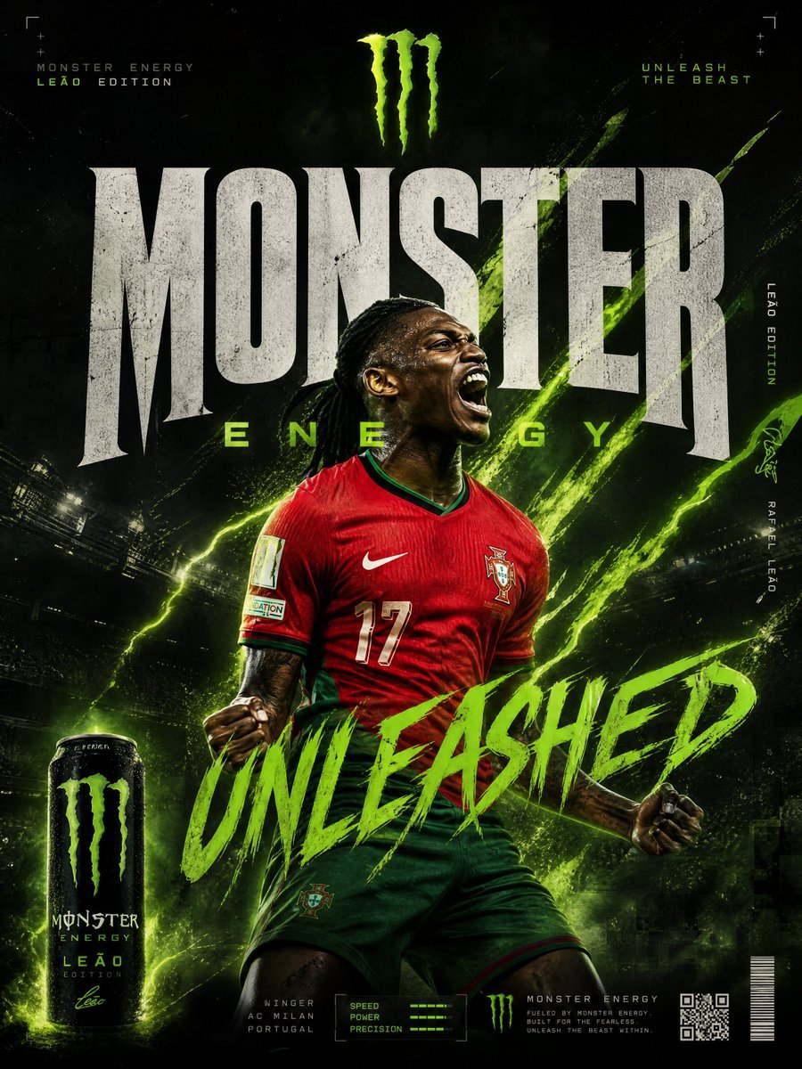 Monster Energy Rafael Leão Football Animation