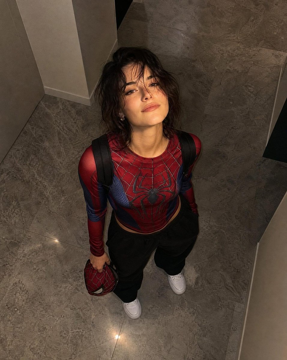 Off-Duty Spider-Man Elevator Selfie — AI image template example