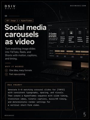 Dark Tech Carousel-to-Video Slide