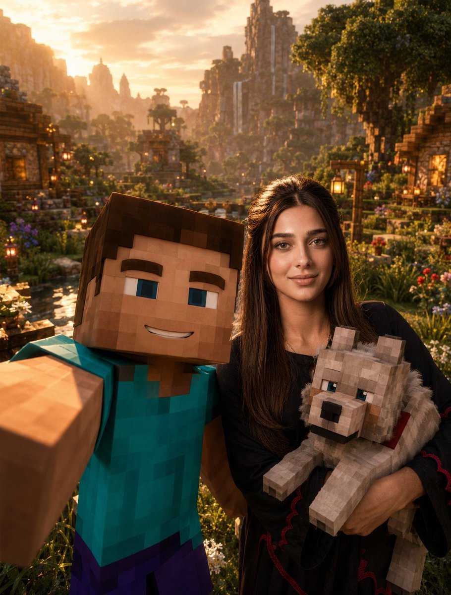 AI-generated sample for “Minecraft Selfie with Steve”