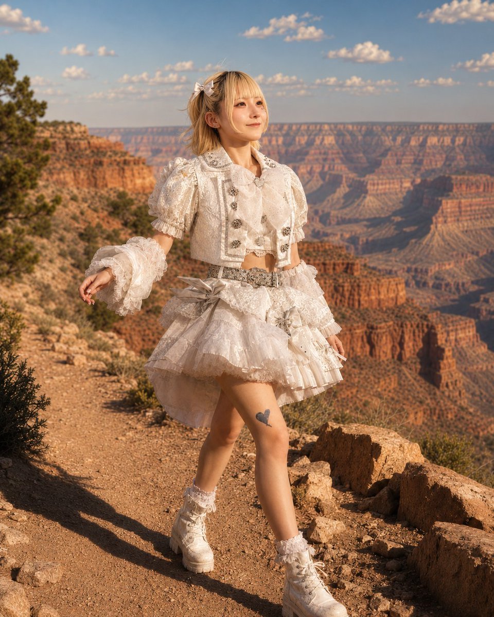Character in Grand Canyon Scene — AI image template example